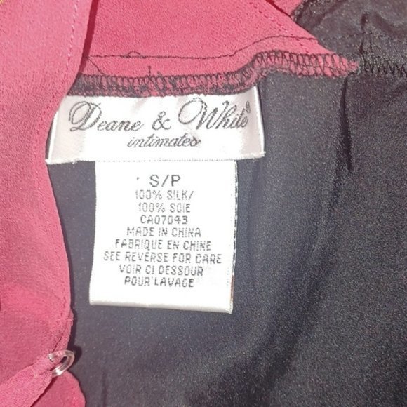 Vintage Deanne and White silk dress or nightdress‎ S - Picture 5 of 5